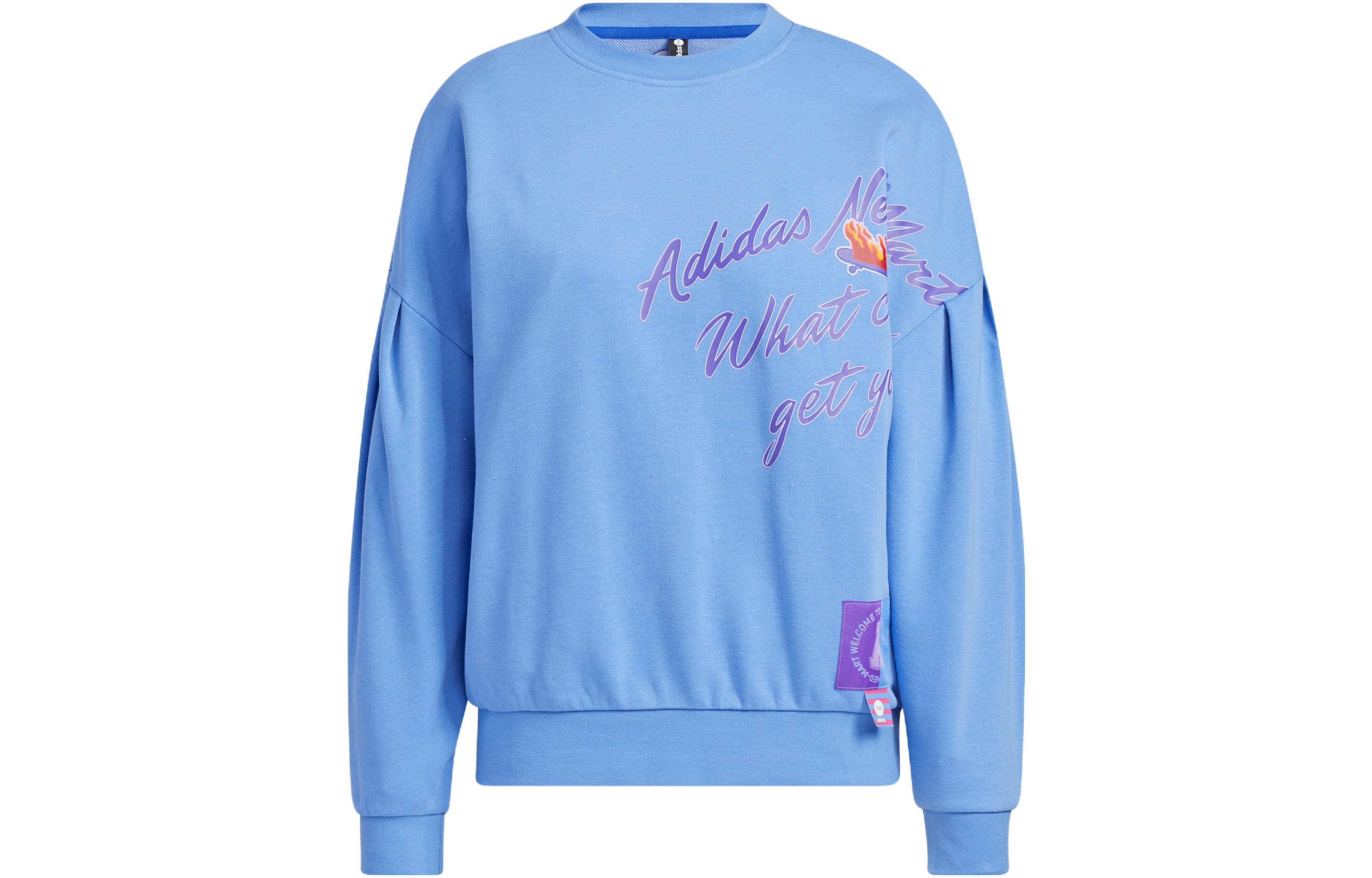 Adidas Neo Sweatshirts Women s Blue Crew Neck Moderate Regular IA6772 M