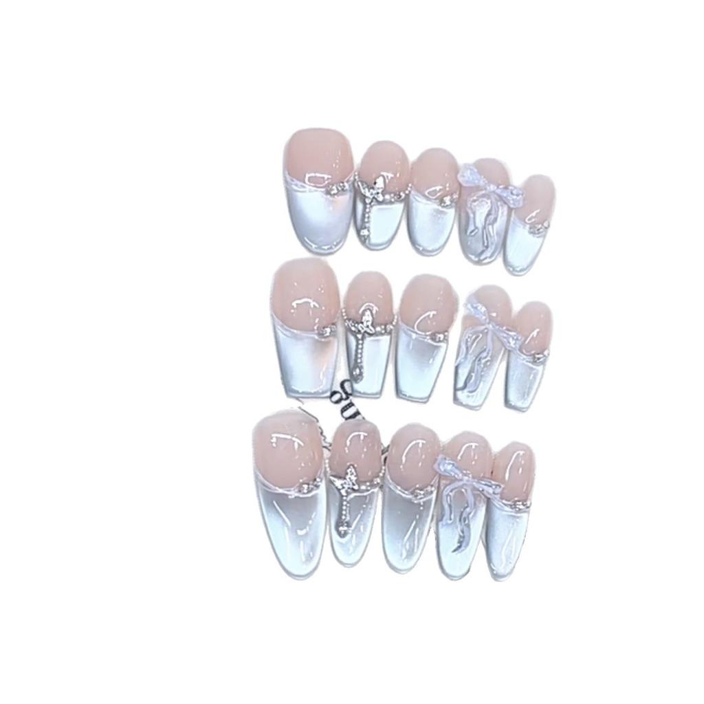 Pure Hand-wearing Armor New Style Sea Salt Elf Three-dimensional Butterfly Wear Armor Cat Eye Nail Art Patch