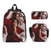 Streets Fighters Movie 2026 Kids Backpack Lunch Box Pen Bags for Boys Girls Kindergarten Backpacks School Bag Bookbag Set