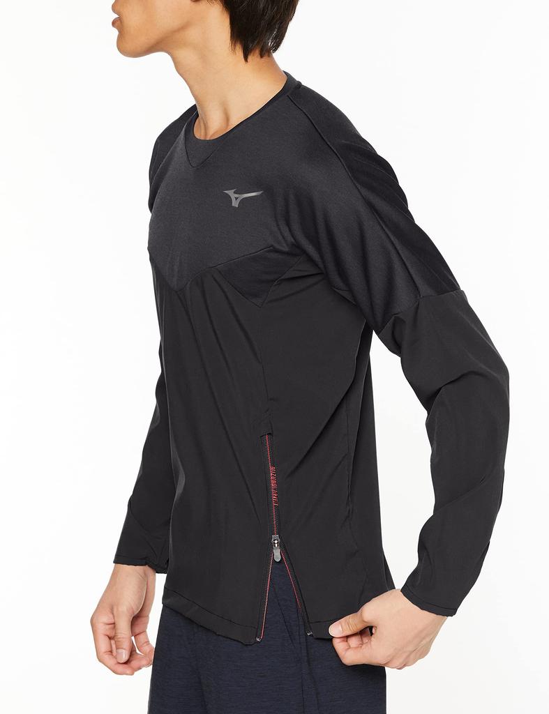 Mizuno Thermal Charge Breath Thermo Crew Neck Training Size 32ME2531 Jacket, Men's, Black, L,