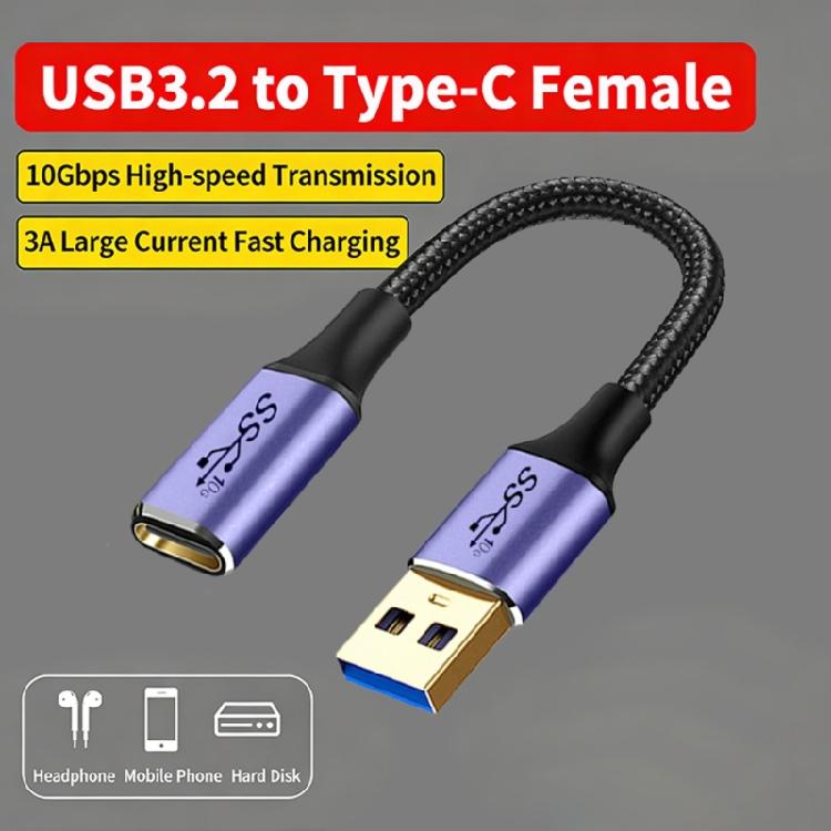 10/20/30/50/100cm USB 3 0 Male To USB C Female Connectors Cable 10Gbps For Laptop Accessories And Peripherals