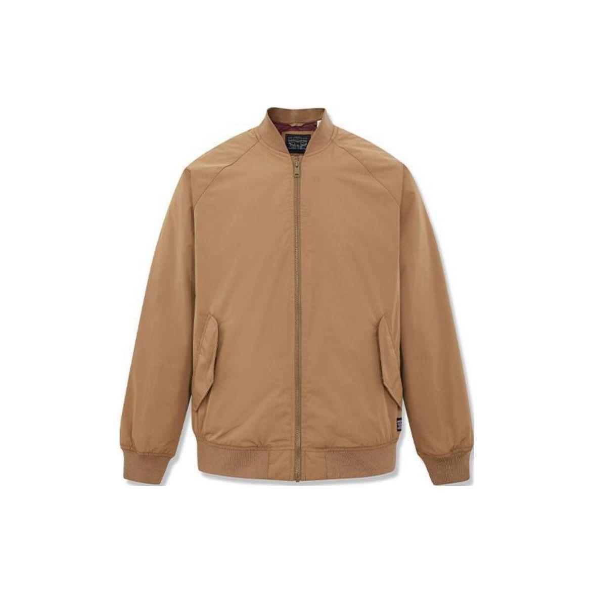 

Levis Однотонная куртка-бомбер с молнией, простая стеганая, с длинным рукавом, мужские куртки, верблюжий цвет A4418-0006 XS