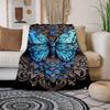 1pc Butterfly Print Blanket, Soft Warm Throw Blanket Nap Blanket For Couch Sofa Office Bed Camping Travel