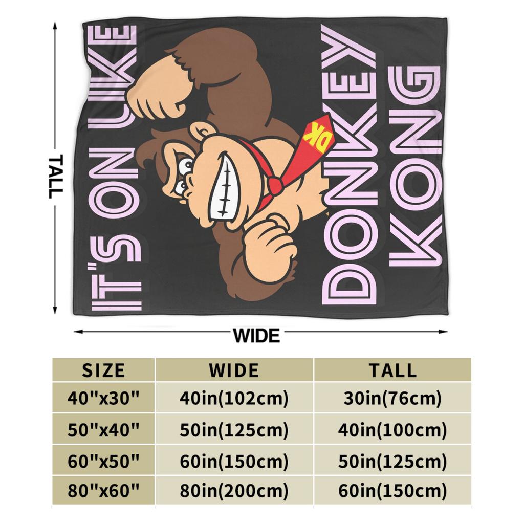 Super Warm BlanketStudents Travel Donkeyed Kongs Throw Blanket Flannel Bedspread For Couch Chair Funny Sofa Bed Cover