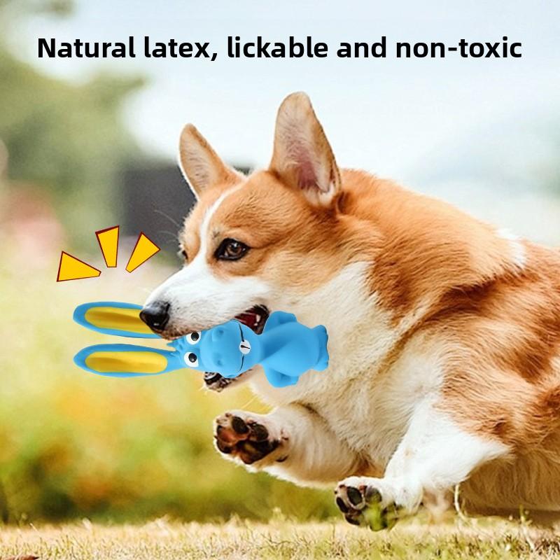 New Type of Pet Latex Toy: Long-eared Rabbit Animal Teeth Grinding and Cleaning Natural Latex Sound-making Toy