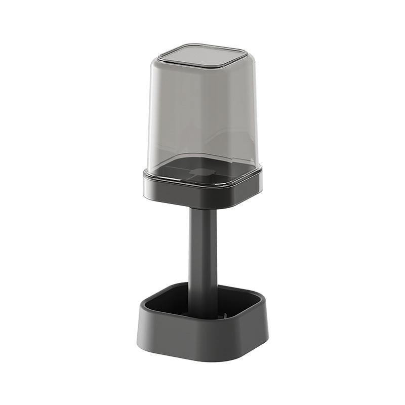 All-In-One Toothbrush Holder & Cup, With Cover. 16Cm, Organizes Brushes, Saves Counter Space