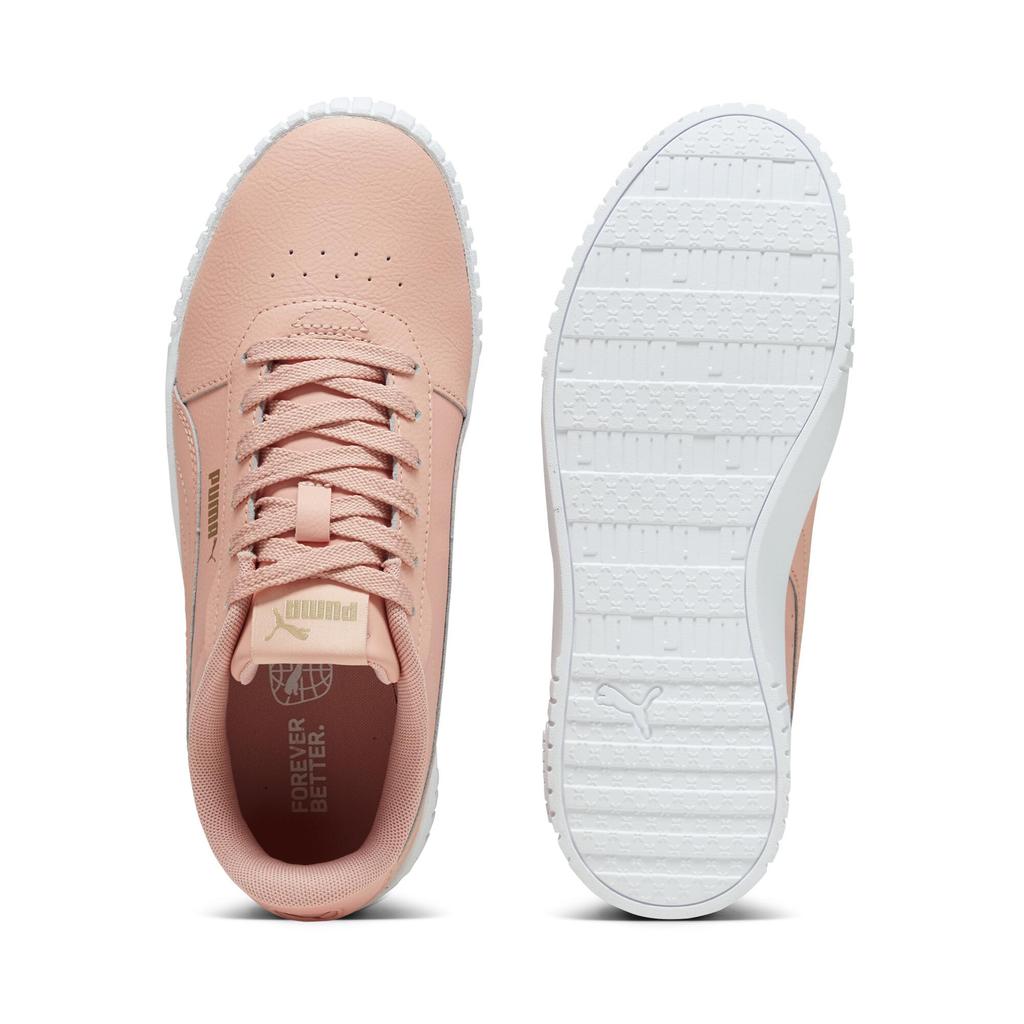 Puma Carina Platform 2024 Poppy PUMA Beyaz 2.0 Spor Ayakkabı, 385849, İlkbahar/Yaz Renkleri Pembe/Puma Altın/Mat, Altın/Puma (17)