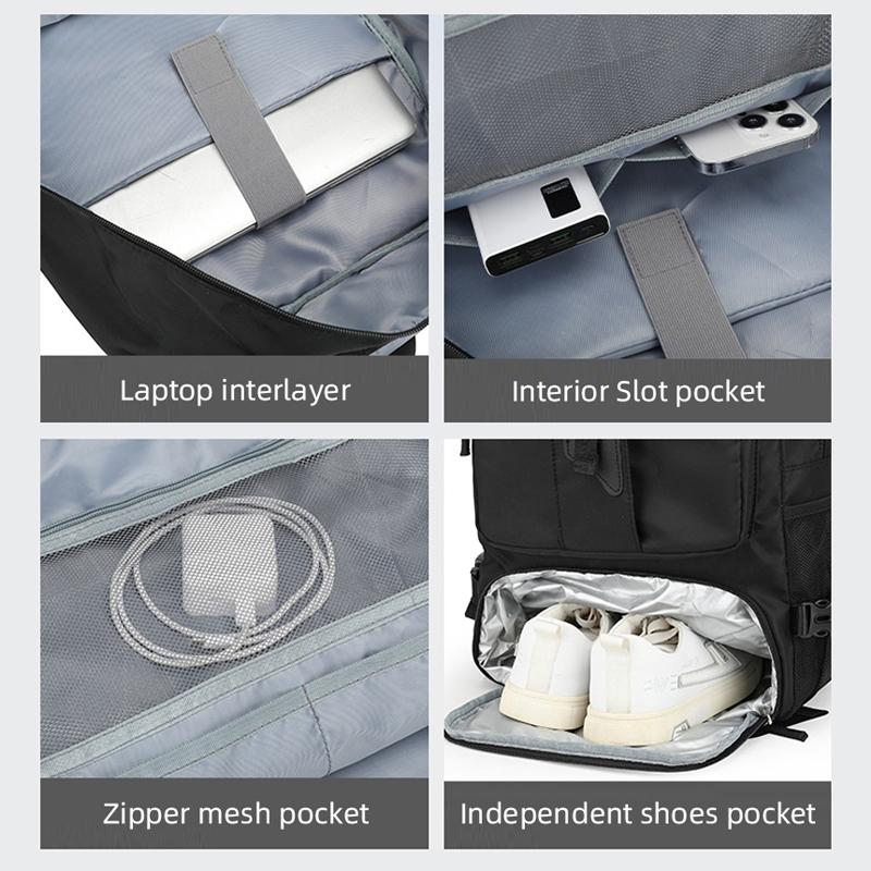 Large-capacity Backpack Men's Outdoor Expandable Multi-compartment Travel Boarding Backpack Travel Large Luggage Bag