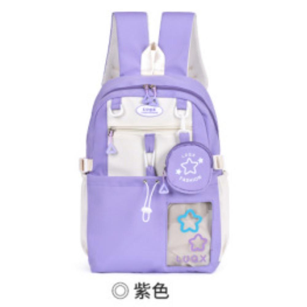 Korean sweet schoolbag girls junior high school students simple versatile backpack large capacity backpack leisure travel backpack