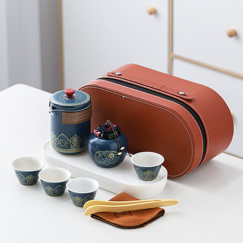 Portable travel tea set Outdoor Kung Fu tea set Kuaike cup Practical holiday activities Business gifts