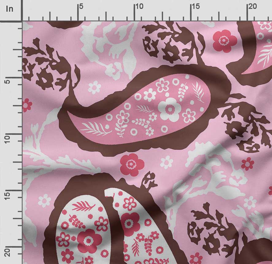 Soimoi Asian Paisley Print,  Cotton Cambric, Quilting Fabric Sold by The Yard 42 Inch Wide, Medium Weight Cotton Fabric,