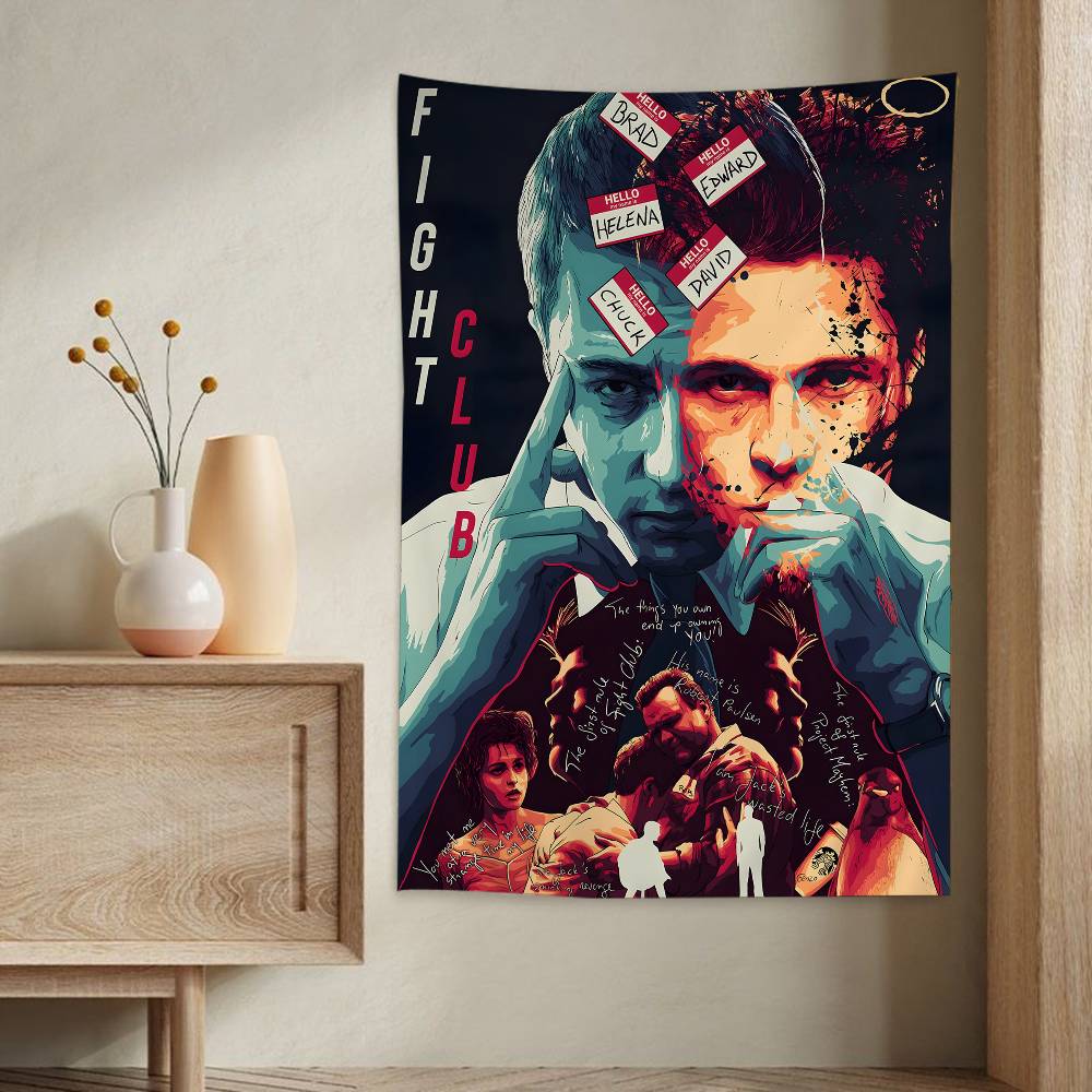 Movie Fight Club Classic Hanging Bohemian Tapestry Bohemian Wall Tapestries Mandala Kawaii Room Decor