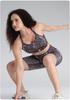 Leopard Print Thin Strap Yoga Bra with Chest Pads - Push-up High Elastic Sports Vest