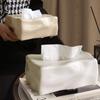 Waterproof Ceramic Cream Air Tissue Box Living Room Light Luxury Decoration Household Modern Simple Table Napkin Box Paper Extraction