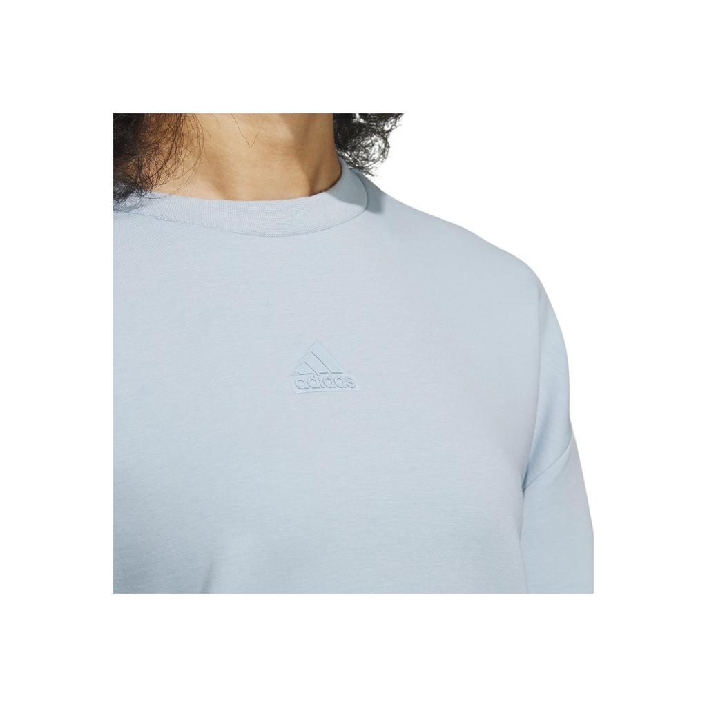 Adidas Future Style Crew Sweatshirt Reflective Stripes Sports Casual Pullover Round Neck Women Sweatshirt Light-Blue IM8954