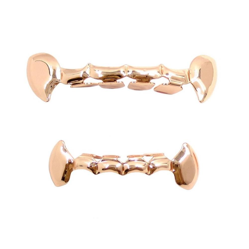 Women Men's Personality Fashion Teeth Grillz Hip-hop Fangs Gold False Teeth