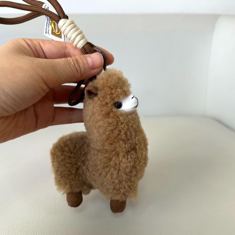New Cartoon Alpaca Plush Doll Keychain Velvet Soft Alpaca Plush Pendant Toys Lightweight Fluffy Stuffed Animal Bag Charm Gifts