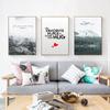 Iceberg Forest Lake Landscape Canvas Motivational Poster Wall Art Print Painting Nordic Style Wall Picture Scandinavian Home