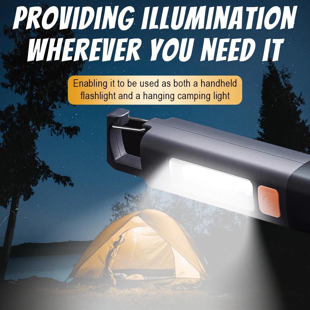 1-10Pcs Outdoor Flashlights Portable Strong Light Variable Focus with Floodlight Side Lights Long Range Torch USB Rechargeable