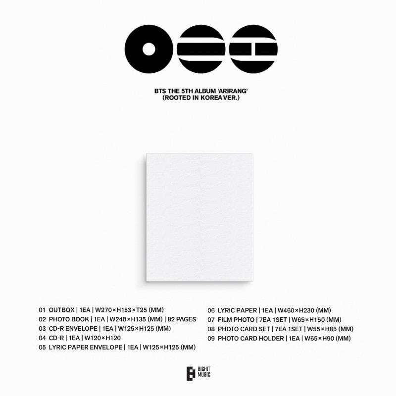 [VORBESTELLUNG] BTS – ARIRANG 5. Studioalbum Set (2 Versionen) + Legendäre Version. + Weverse-Alben Ver.
