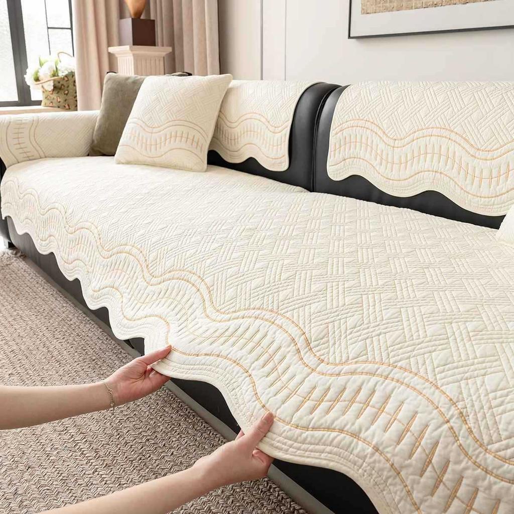 Premium sofa cushion universal in all seasons 2025 new summer straight seat cushion fixed non-slip sofa cover cloth