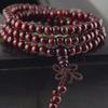 108-Bead Red Sandalwood Buddhist Bracelet and Car Pendant for Safety and Fortune
