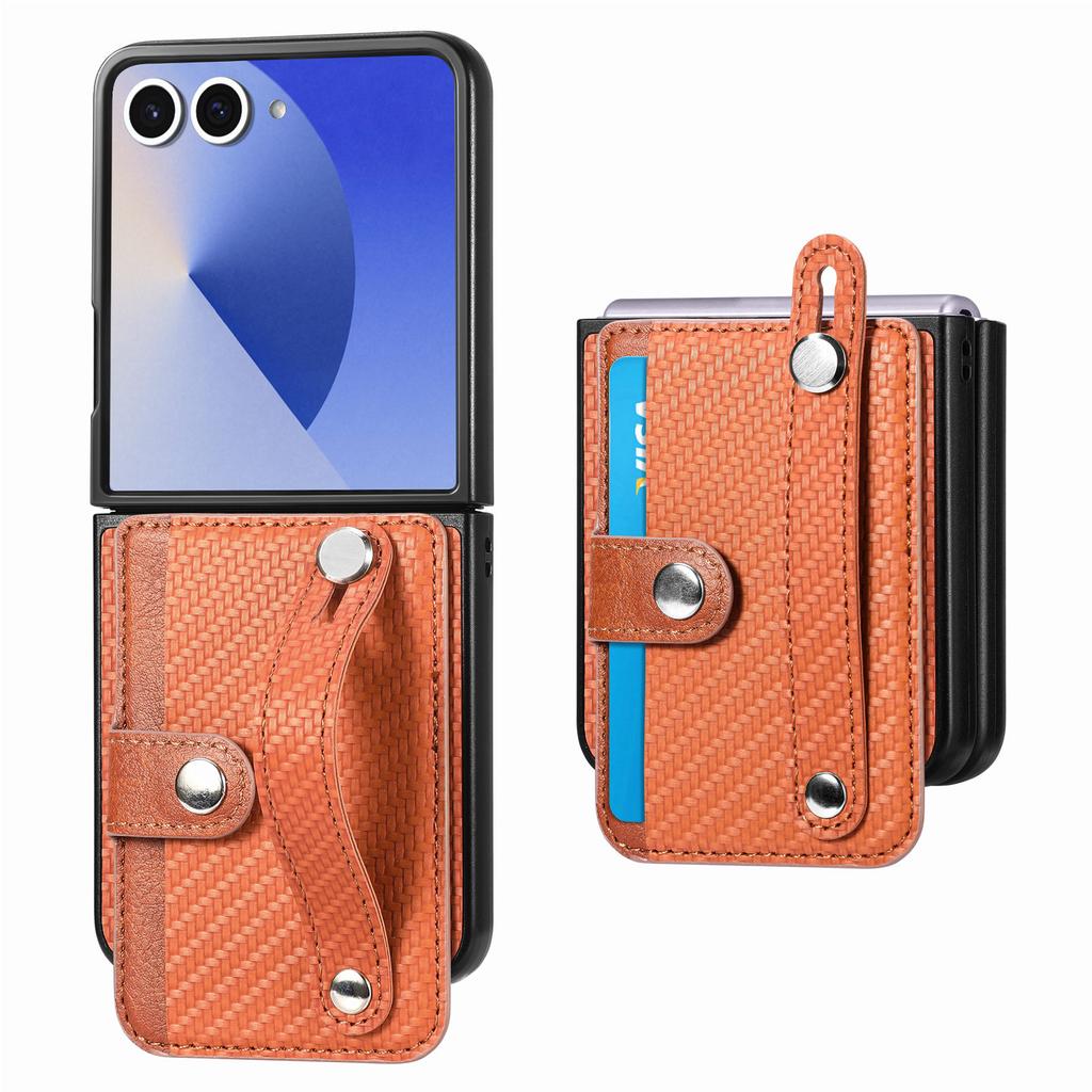 Applicable to Samsung Z flip1 mobile phone case multi-function card bag, wristband card holder Z flip1 anti-drop protective case