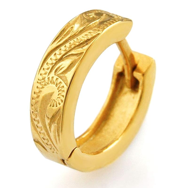 

pi0531-gd [Brand name: 2PIECES] silver accessories piercing hoop unisex hoop Hawaiian Sold for one ear gold