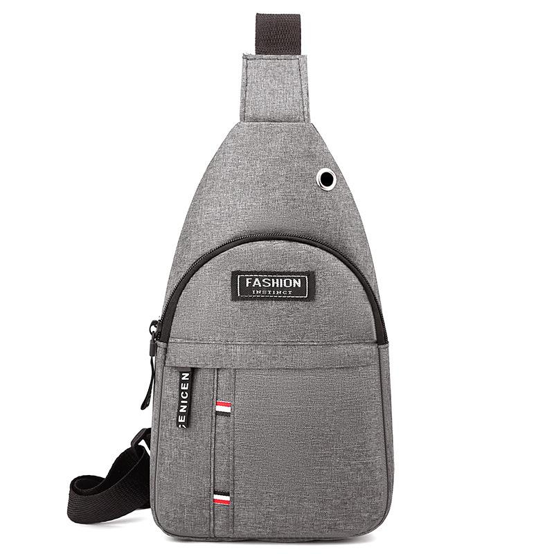 Men's Breast Bag Oblique Span Bag, Travel Small Backpack Oblique Backpack Men's Bag Sports Korean Version Breast Bag