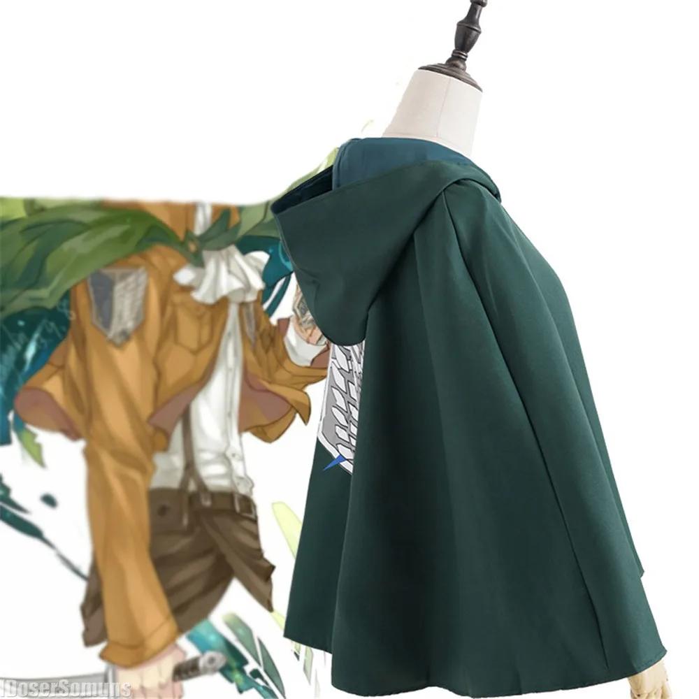 Anime Cloak Shingeki No Kyojin Scouting Legion Raincoat Cos Green Cape Mens Clothes Cosplay Costume Women Attack