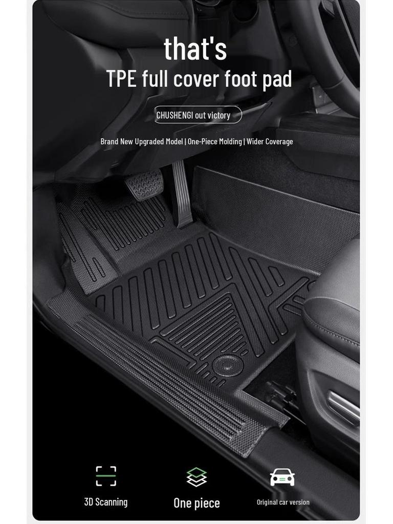 Volkswagen Teramont X Floor Mats, 17-24 Models, Fully Enclosed 7-Seater TPE