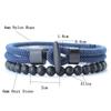 Fashion Men Bracelet Set Grade A 4mm Milan Rope Charm Braslet 6mm Onyx Stone Strand Braclet Pulsera Hombre Ocean Accessories