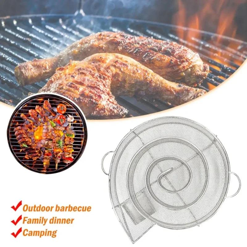Générateur de Fumée Froide Pour Barbecue Grill Ou Fumoir Poussière de Bois Fumage Chaud et Froid Saumon Viande Brûleur Cuisson Acier Inoxydable Outils Barbecue