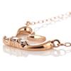 Pink Gold Diamond Heart Large Pendant Necklace Present [Suehiro]