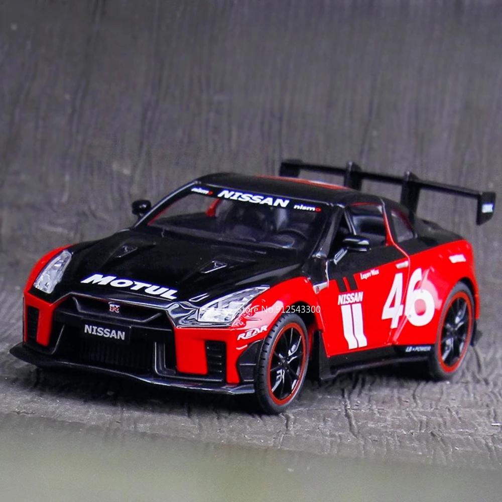 1:22 Scale GTR Modified I8 Sports Car Model Toy Sound & Light Rubber Tires Alloy Body Supercar Models Gift Display Ornaments