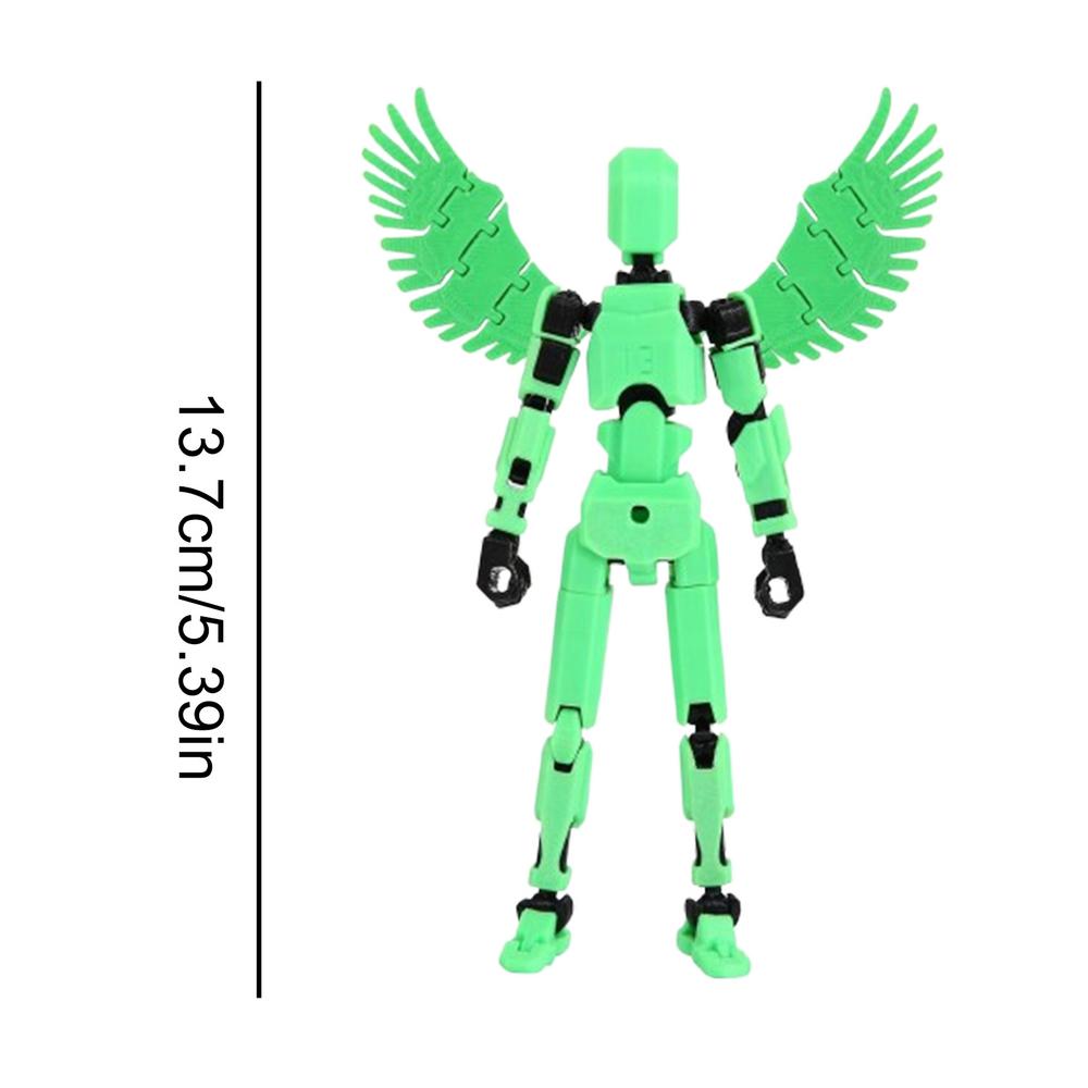 

3D printed movable doll 13 joints movable 5th generation doll joints movable dummy doll DIY stop motion animation dummy assembly зелений