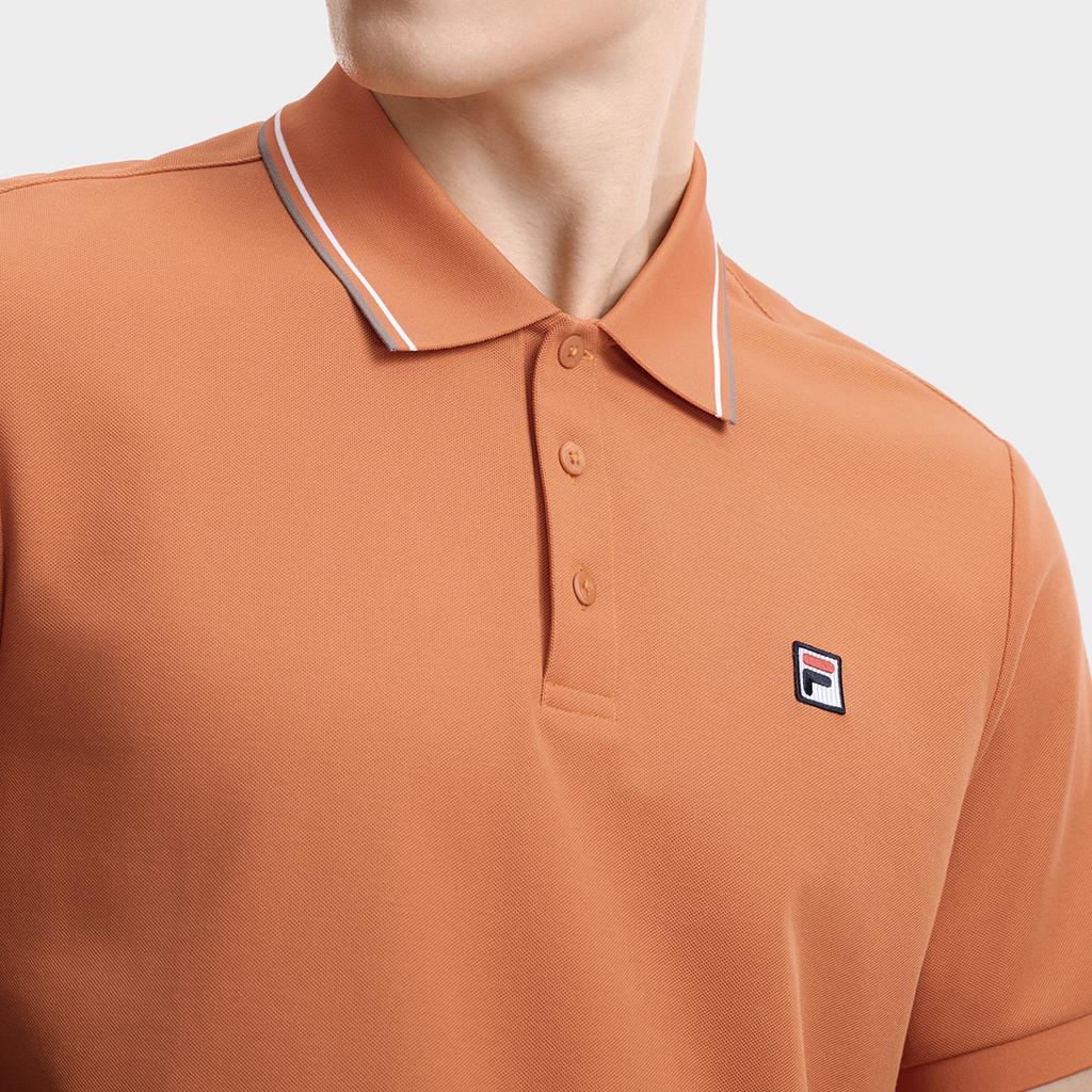 Fila F.C. Fashion Classic Minimalist Retro Casual Comfortable Versatile Cool Feeling Knitted Short Sleeve Polo Shirt Men Tops F11M621102FWI