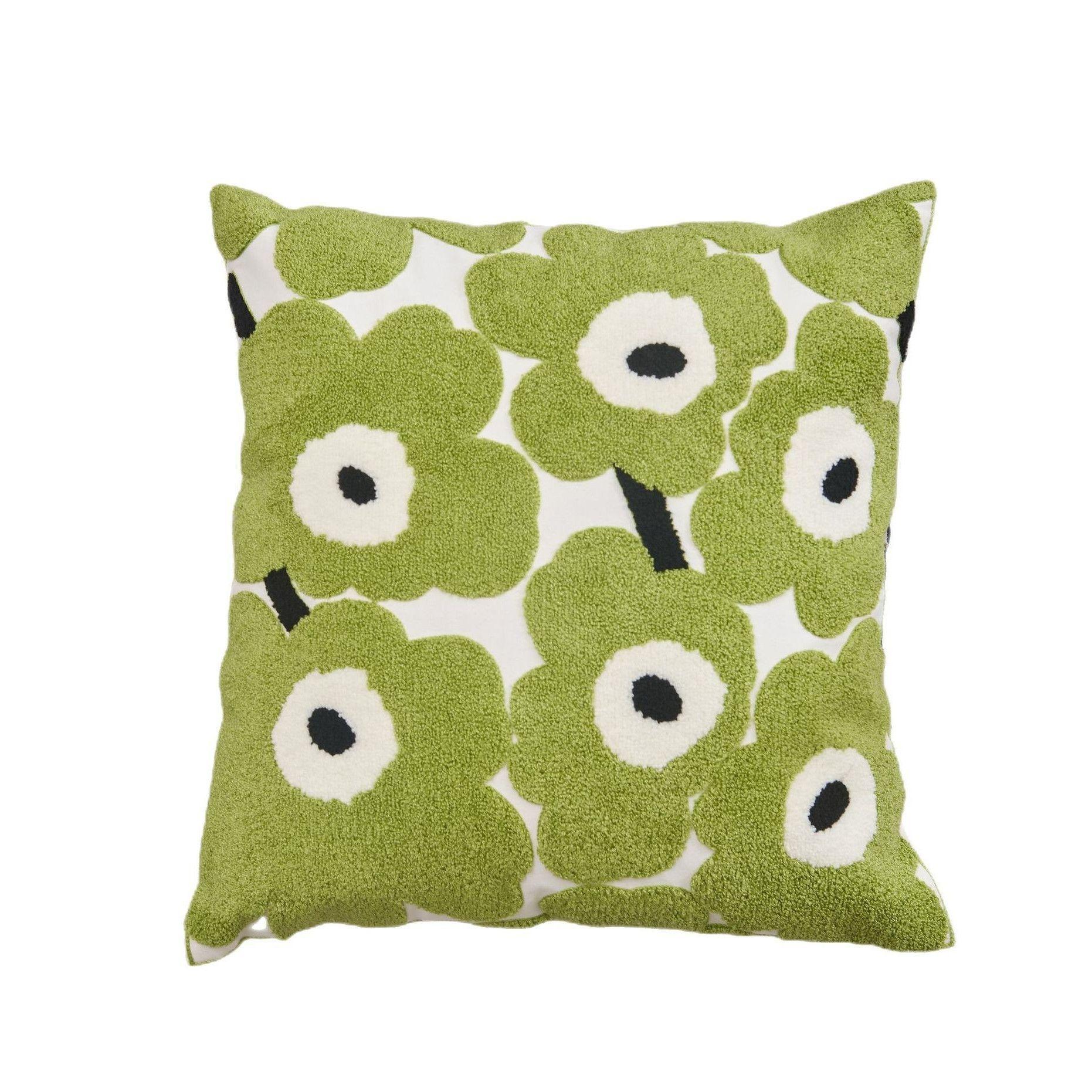 Amerikaanse Country Katoen Canvas Bloemen Geborduurde Kussensloop Decoratieve Plaid Kussensloop voor Woonkamer Buiten 450*450mm