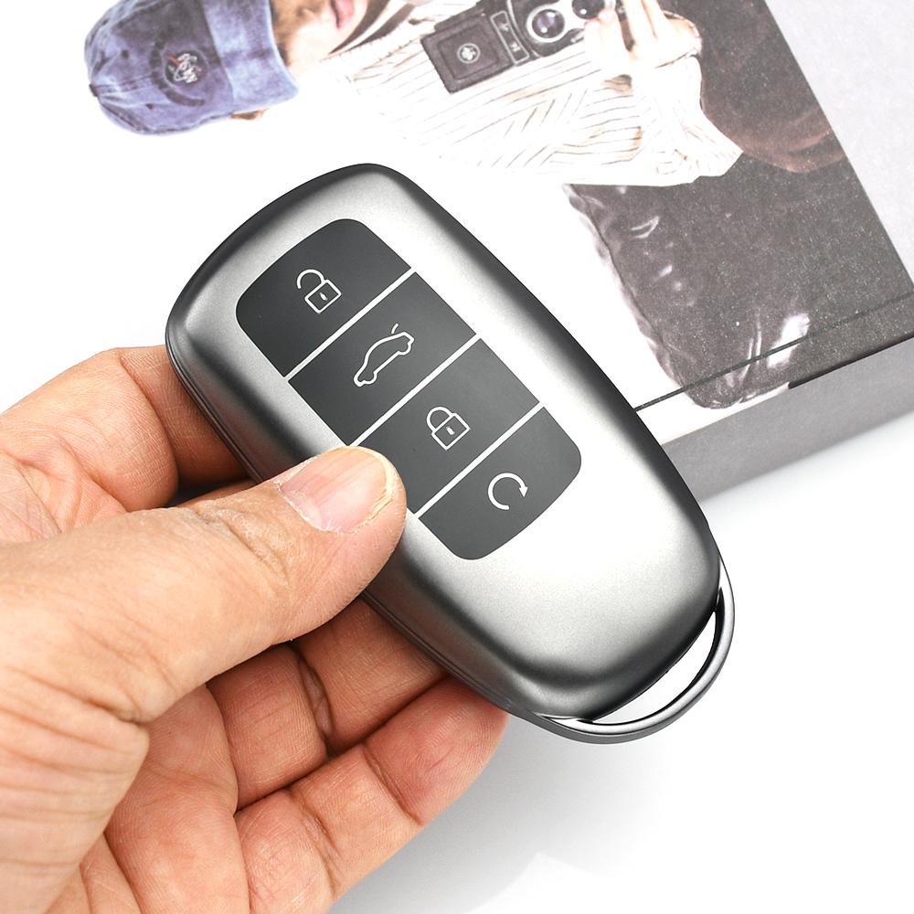 Gun Grey TPU Car Smart Remote Key Case Bag Keyless Shell For Chery Omoda 5 C5 Tigo 7 8 Pro Max Tiggo 7 8 Plus Protective Cover