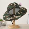 Camouflage Sun Hat for Men Summer Breathable Big Eave Sunshade Hat Outdoor Sport Climbing Hat Fishing Caps Foldable with Buckle