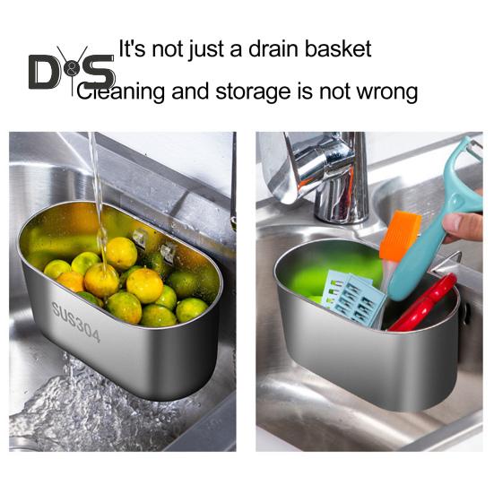 Stainless Steel Sink Drain Basket Rustproof Corrosion Resistant Efficient Filtering Kitchen Organizer Corner Sink Strainer