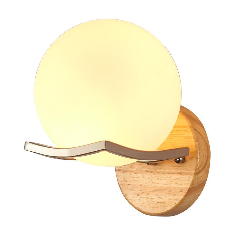 Nordic Solid Wood Wall Lamp - Modern Bedroom, Living Room, Hallway, Staircase, Balcony, Corridor Light Fixture.
