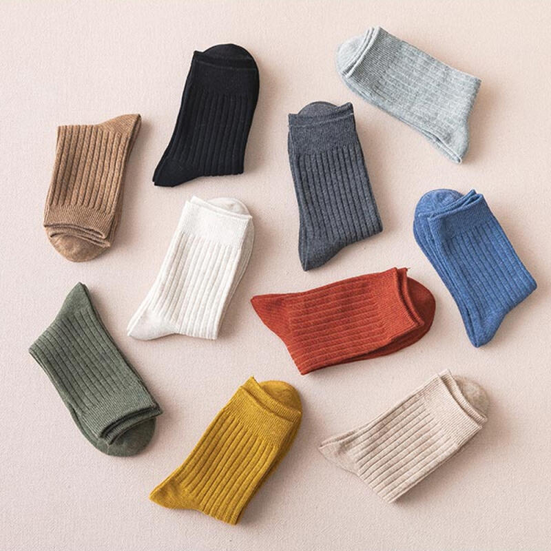 Comfortable and stretchy basic women's long-sleeved ankle socks