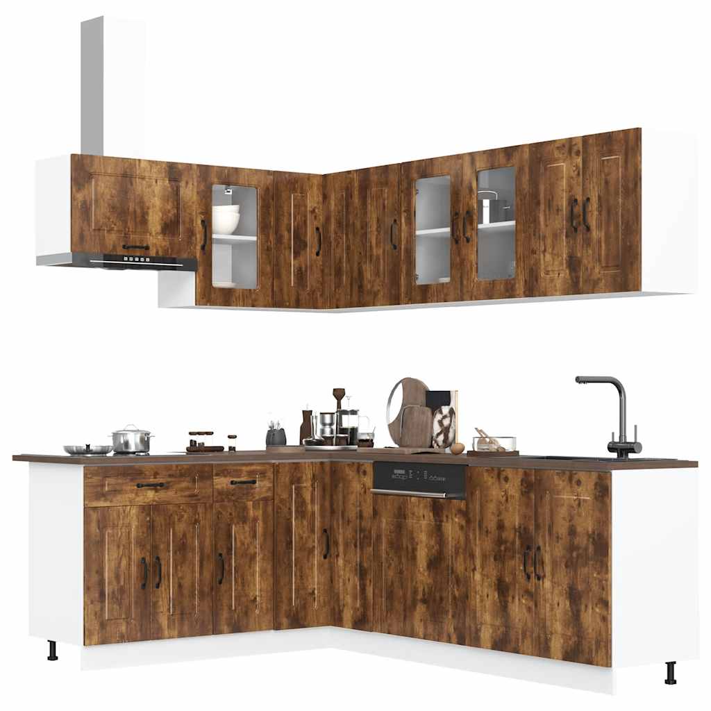 Küchenschrank-Set, Kalmar, 11-teilig, Geräucherteiche
