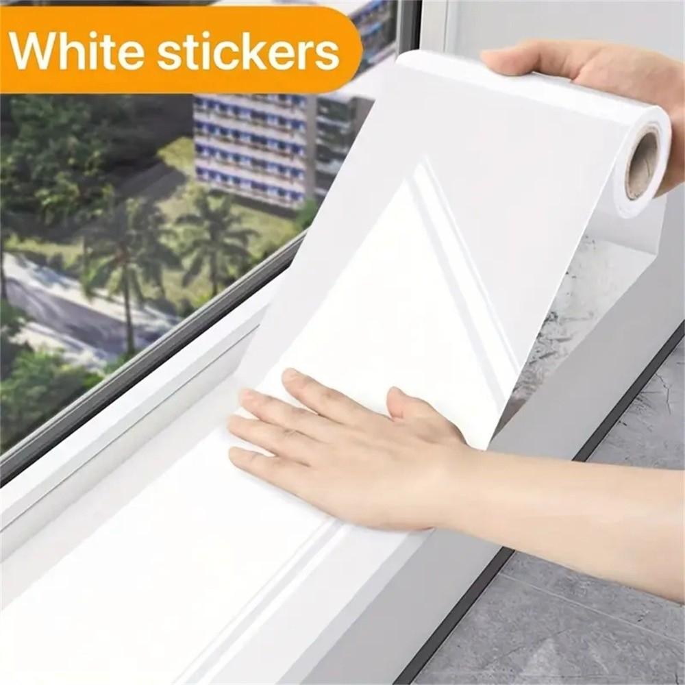 1 Rollo 10m Pegatina para Repisa de Ventana Autoadhesiva Superficie Brillante Cinta de Reparación de Muebles Instalación Moderna con Pegamento