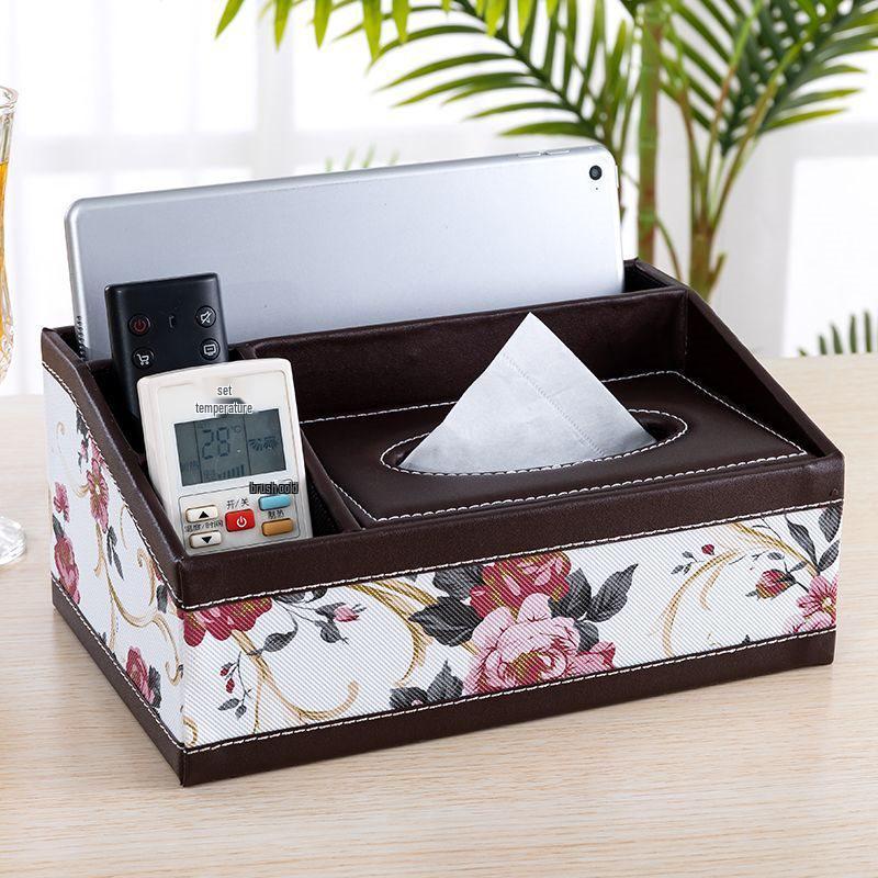 Multi-functional Tissue Box with Remote Control Storage for Living Room