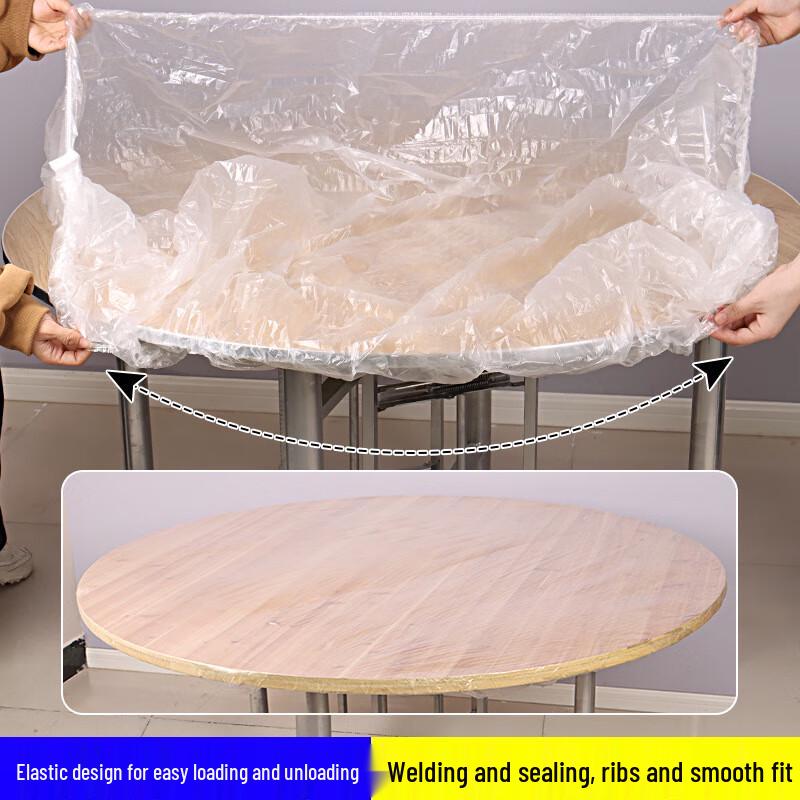 Zhi Shi Disposable Transparent Elastic Tablecloths (20 Count)