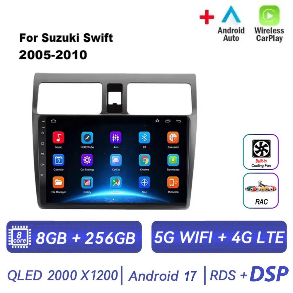Android 17 Car Radio for Suzuki Swift 2005 2006 2007 2008 2009 2010 2DIN Multimedia Player Navigation Carplay GPS Video IPS 4G