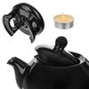 KADAX Ceramic Teapot With Warmer 1L Black