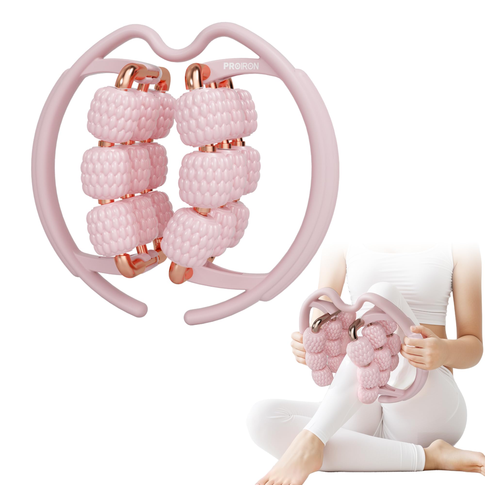 

Массажный ролик для ног PROIRON, Похудение бедер и ног, Уменьшение целлюлита, Кольцо для диеты, Зажимы для ног, 18 колес